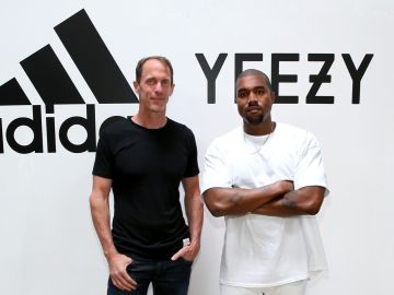 Adidas CMO Eric Liedtke Y Kanye West en el Milk Studios. Crédito Jonathan Leibson | Getty Images