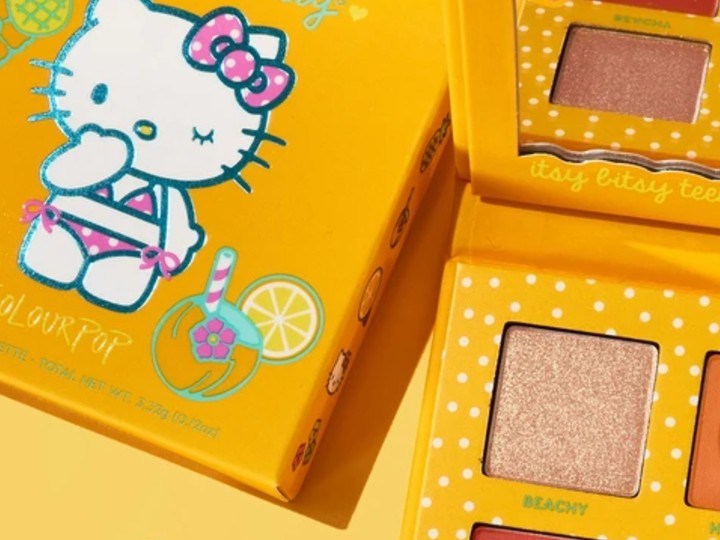 colourpop x hello kitty tropical scape collecion