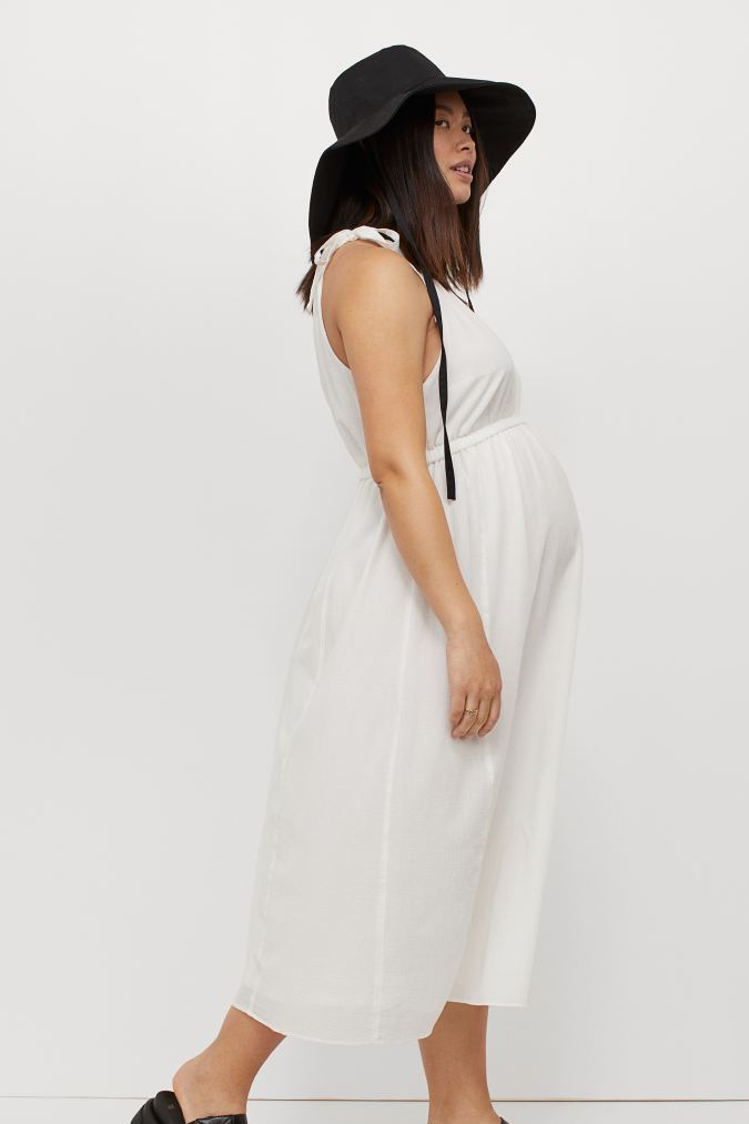vestido blanco para embarazada verano 2021