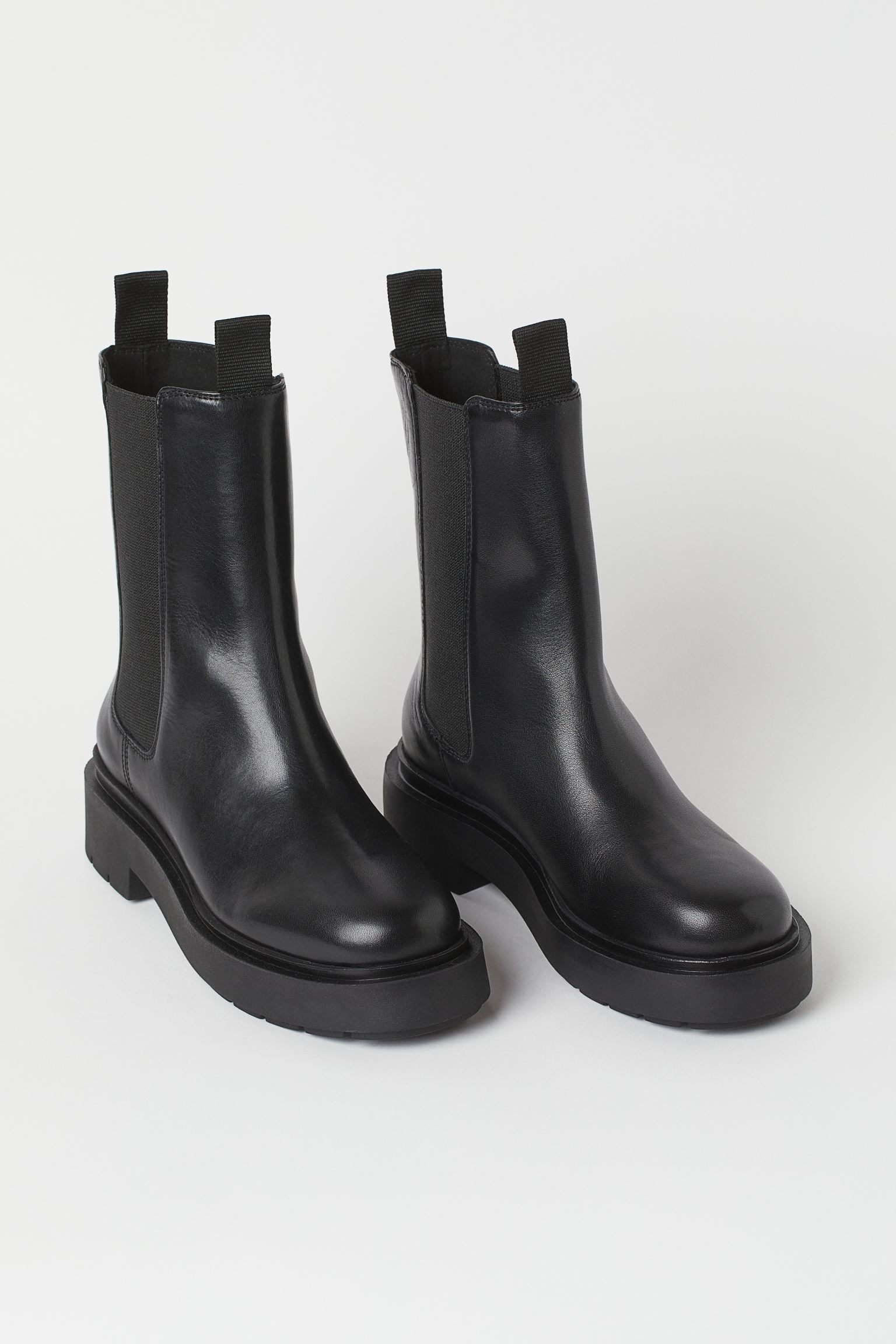 Chunky Leather Boots de H&M.