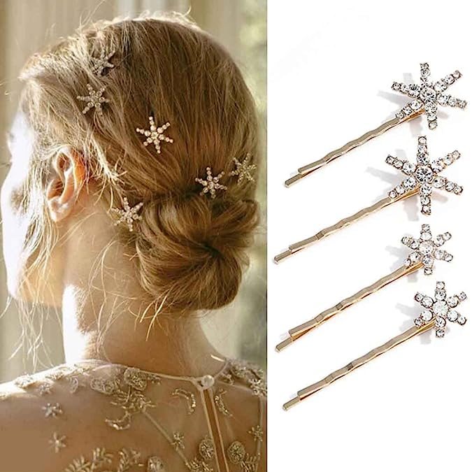 Accesorios para el cabello del verano 2023: bobby pins con pedrería
