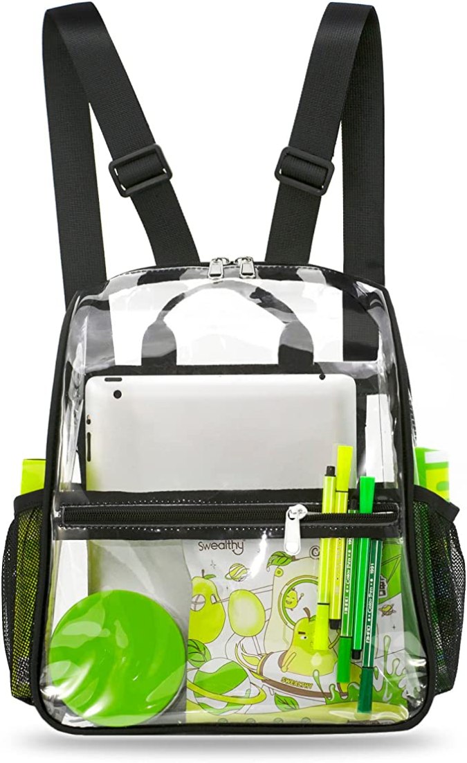Bolsas transparentes para eventos musicales o deportivos en Amazon