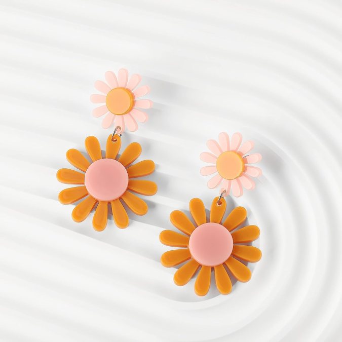 joyería de verano 2023 aretes de flores retro
