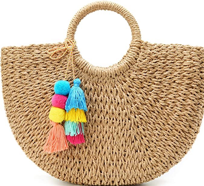 Las bolsas de paja son clave para verano y aquí hay 5 opciones que puedes comprar en Amazon