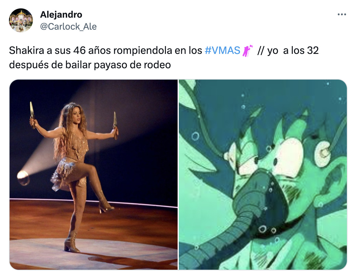 Shakira triunfa en los MTV VMAs 2023 y deja una ola de memes en redes sociales