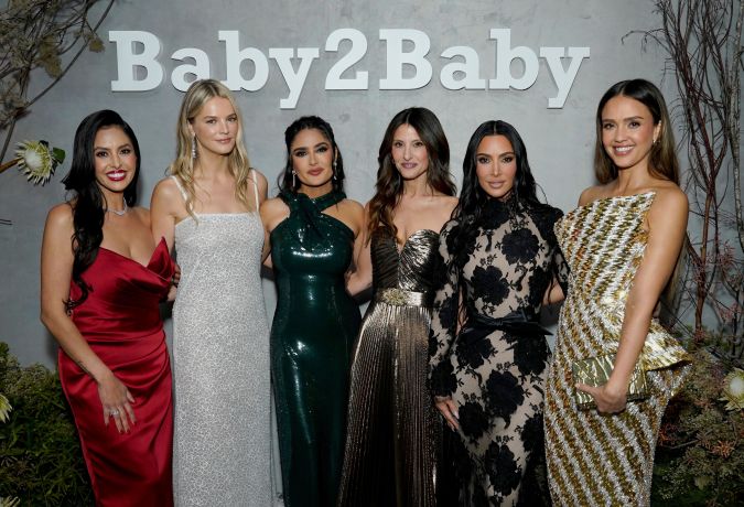 Jessica Alba Vanessa Bryant, Kelly Sawyer Patricof, Co-CEO, Baby2Baby, Salma Hayek Pinault, Norah Weinstein, Co-CEO, Baby2Baby, Kim Kardashian and Jessica Alba
