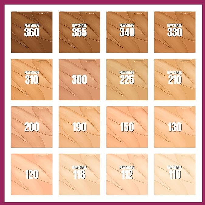 Tonos de la Instant Age Rewind® Eraser Treatment Makeup de Maybelline.