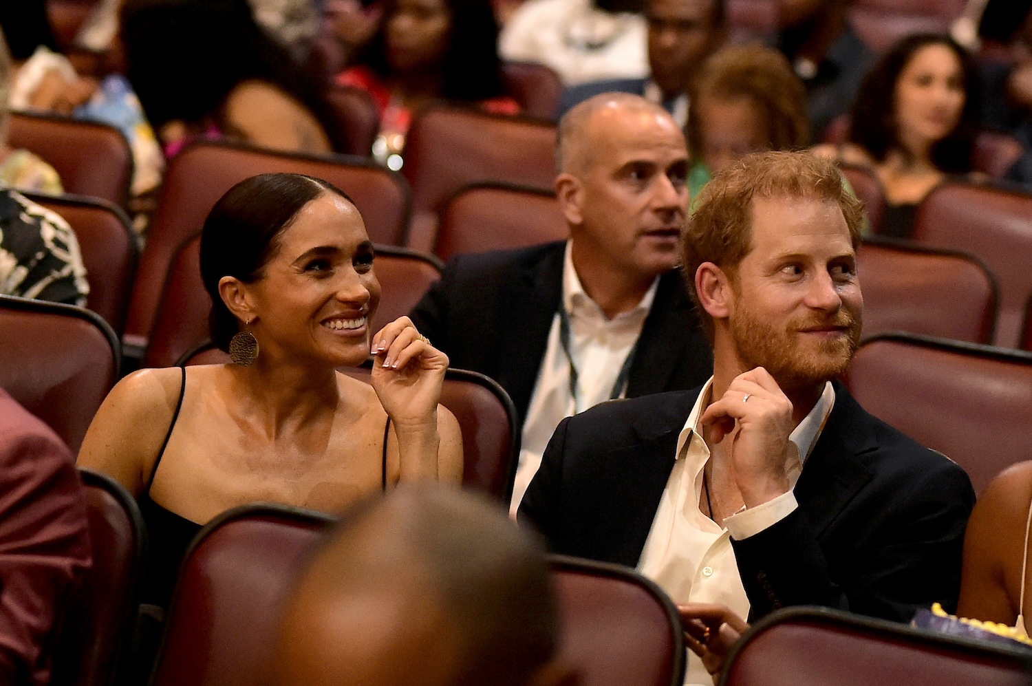 Meghan Markle y el príncipe Harry en la proyección de 'Bob Marley: One Love' en Kingston, Jamaica.