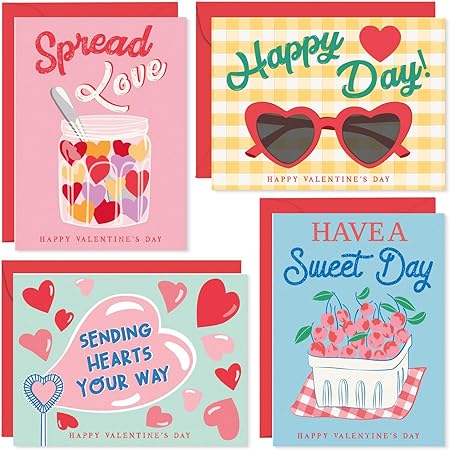 Set de tarjetas de San Valentín de Sweetzer & Orange de venta en Amazon.