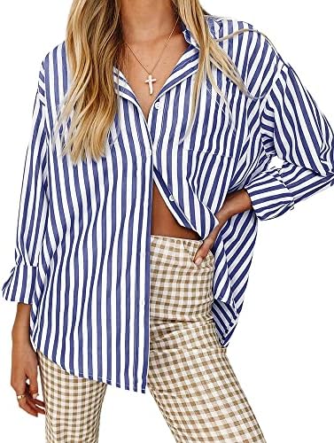 Camisa oversized a rayas de thefabland de venta en Amazon.