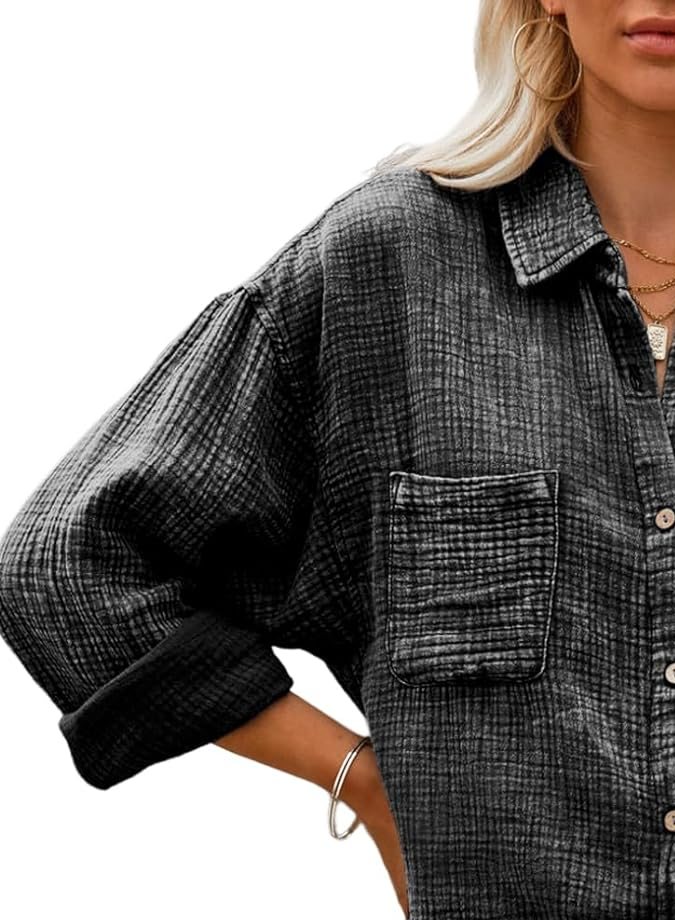 Camisa negra oversized de Dokotoo de venta en Amazon.