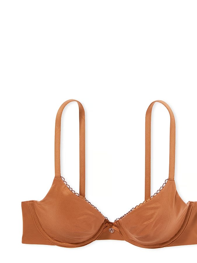 Invisible Lift Unlined Smooth Demi Bra de Victoria's Secret en color Caramel.