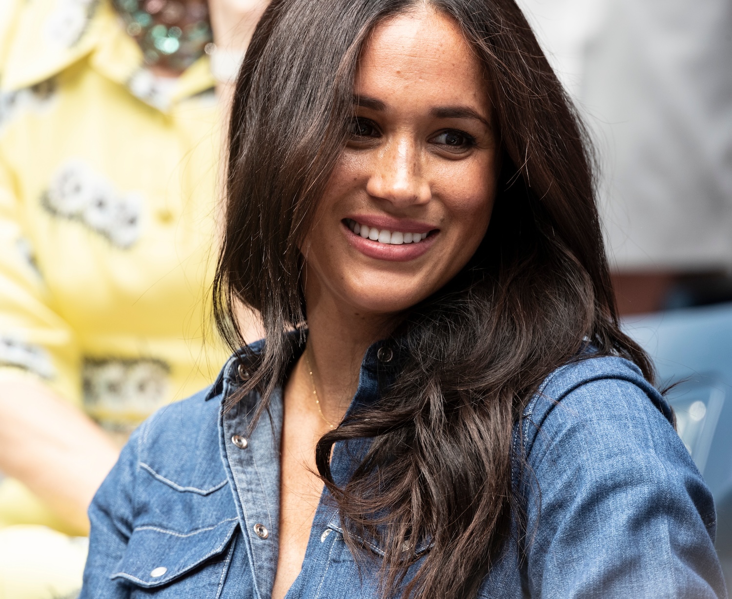 La duquesa de Sussex sonriendo durante el US Open Championships.