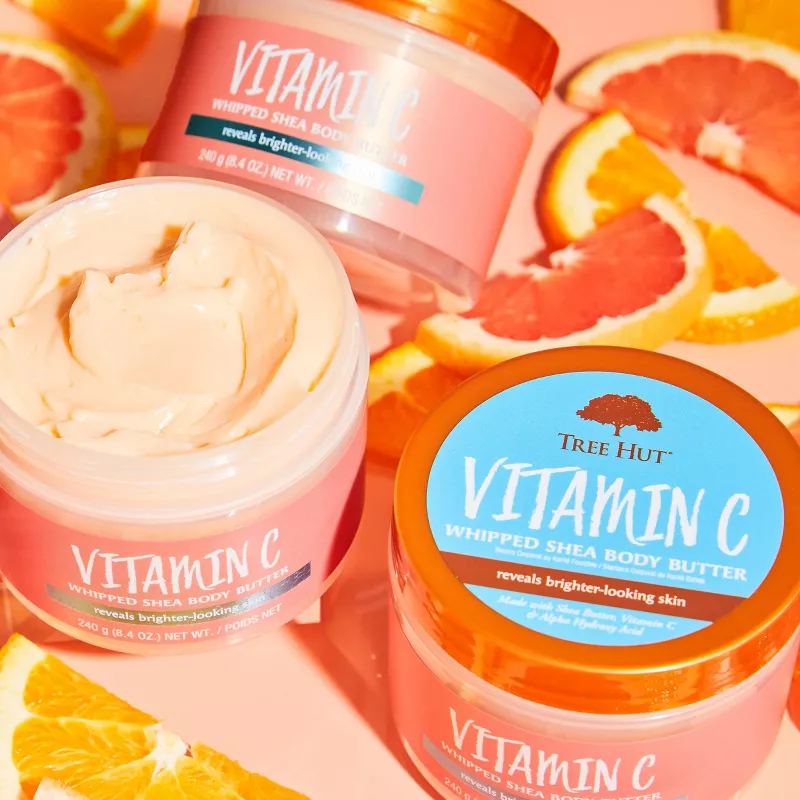 Vitamin C Whipped Shea Body Butter de Tree Hut.