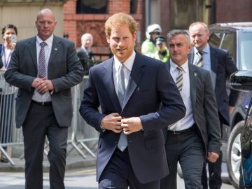 El príncipe Harry llegando a Leeds en 2017.