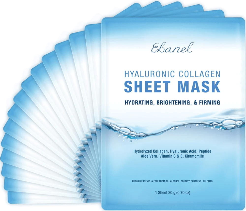 Hyaluronic Collagen Sheet Mask Pack de Ebanel.