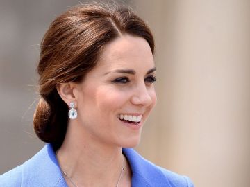 Kate Middleton sonríe durante su visita a Alemania en 2017.