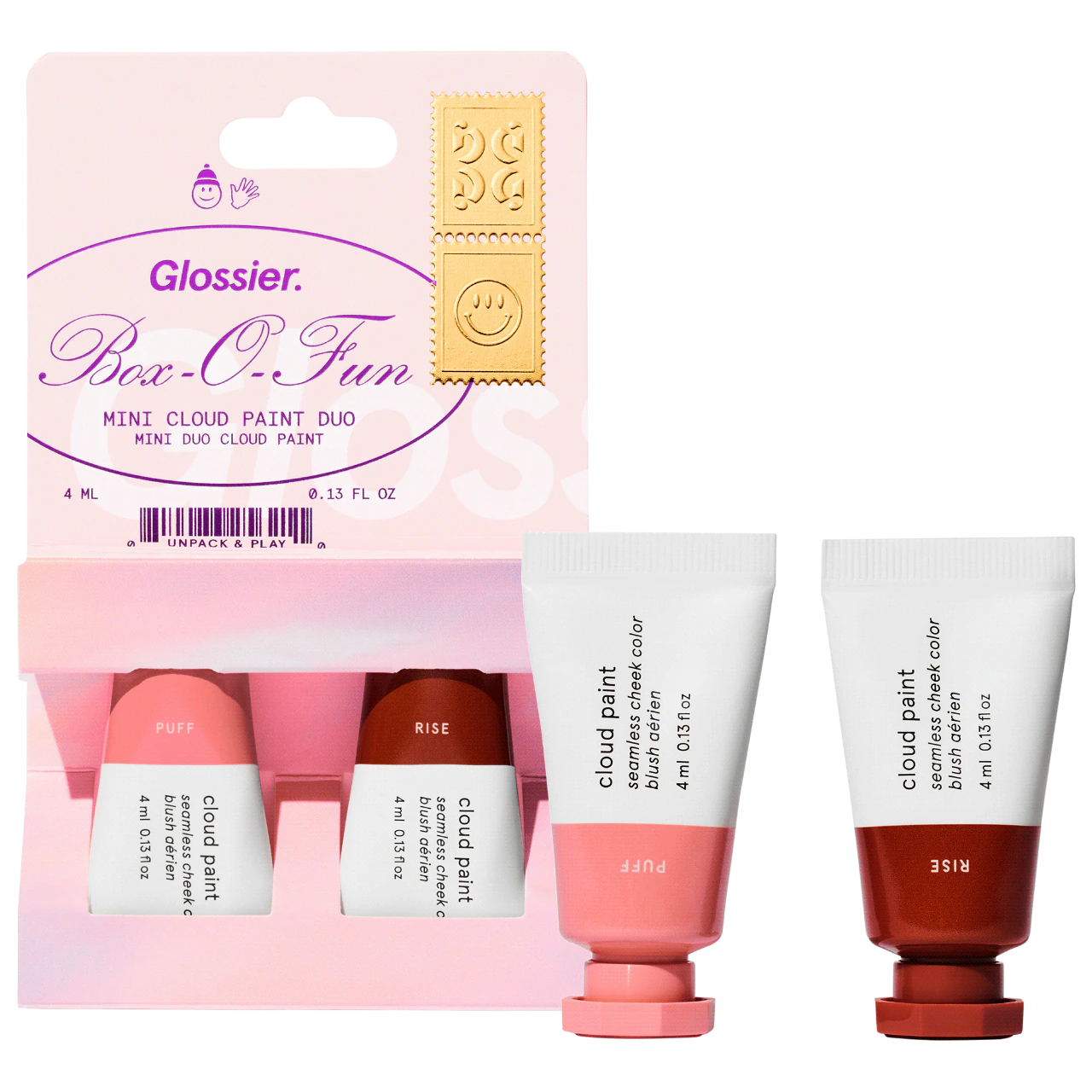 Mini Cloud Paint Gel Cream Blush Duo de Glossier.