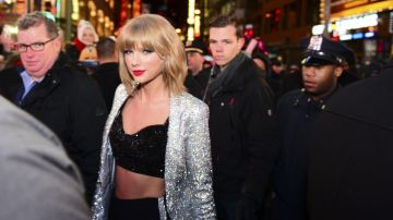 Taylor Swift antes de su presentación en Times Square por el Año Nuevo en 2014.