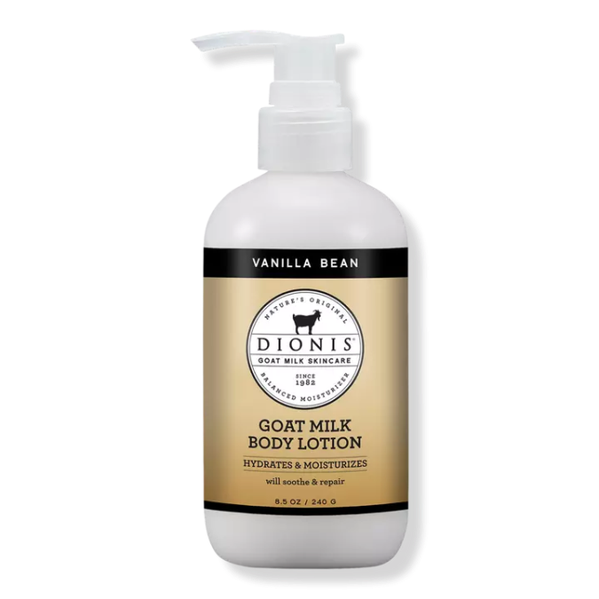 Vanilla Bean Goat Milk Body Lotion de Dionis.