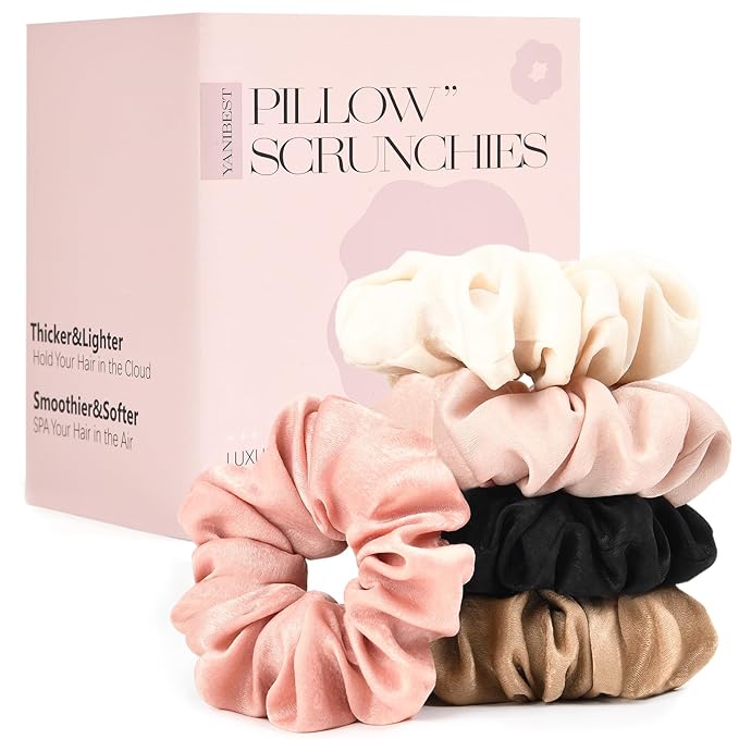 Scrunchies de satín de YANIBEST de venta en Amazon.