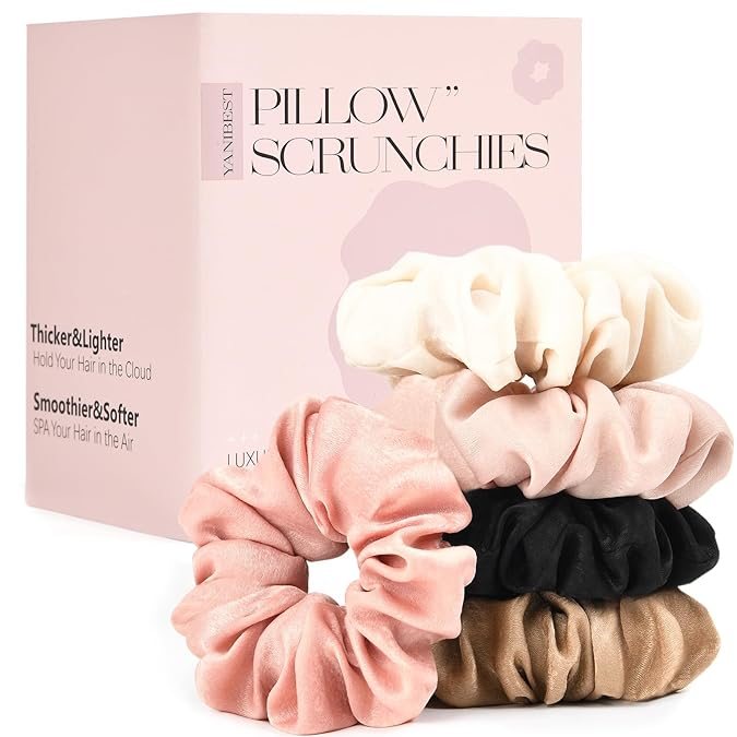 Scrunchies de satín de YANIBEST de venta en Amazon.