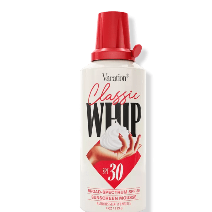 Classic Whip SPF 30 Sunscreen Mousse de Vacation.