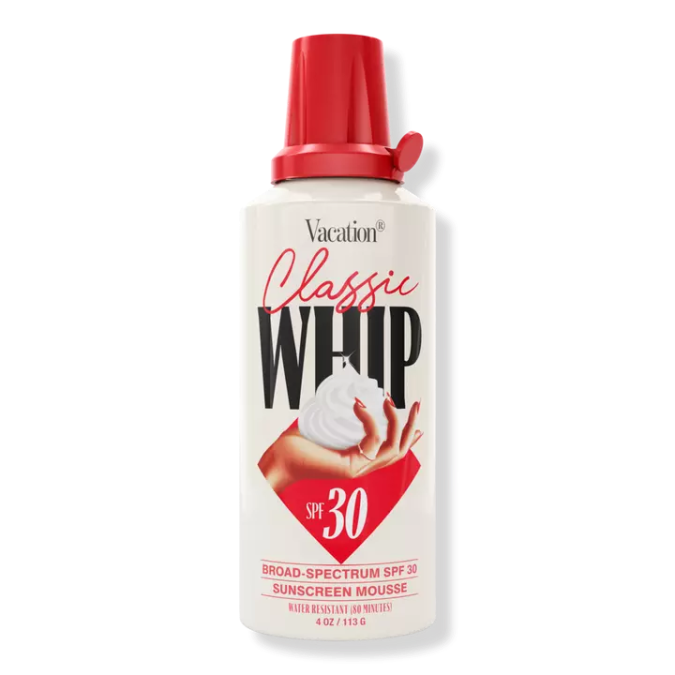 Classic Whip SPF 30 Sunscreen Mousse de Vacation.