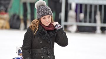 Kate Middleton en la nieve durante su visita a Estocolmo en enero de 2018.