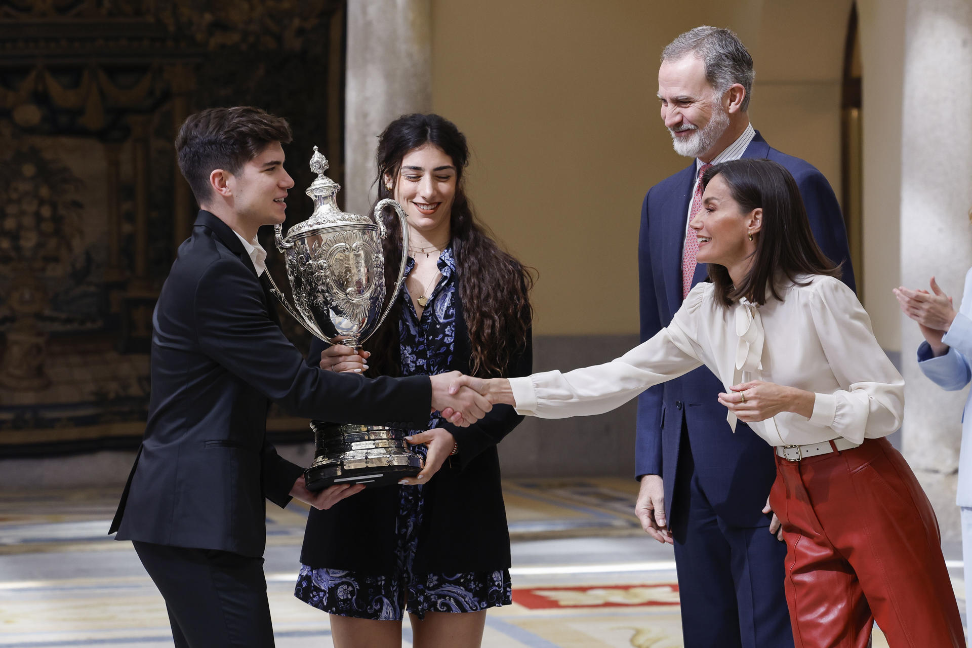 La reina Letizia acude a la entrega de los Premios Deportivos Nacionales.