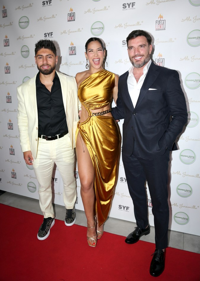Alejandra Jaramillo, Beta Mejía y Julián Gil en el lanzamiento de Mundo Keto.