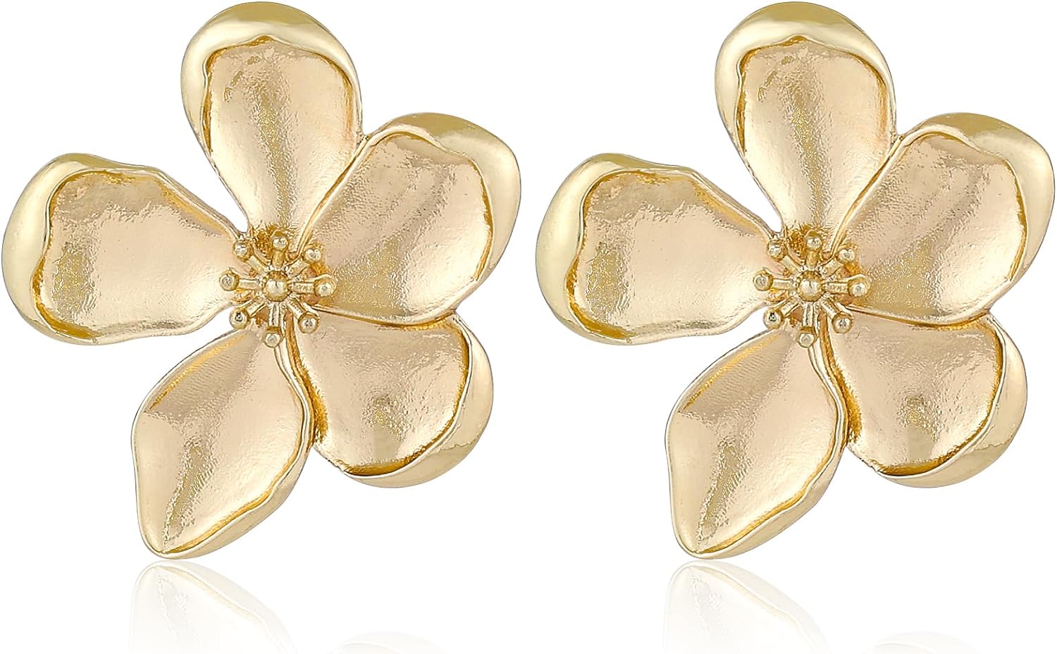 Aretes de flor dorados de Tucewp.