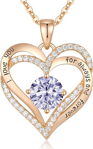 Collar con dije en forma de corazón de CDE