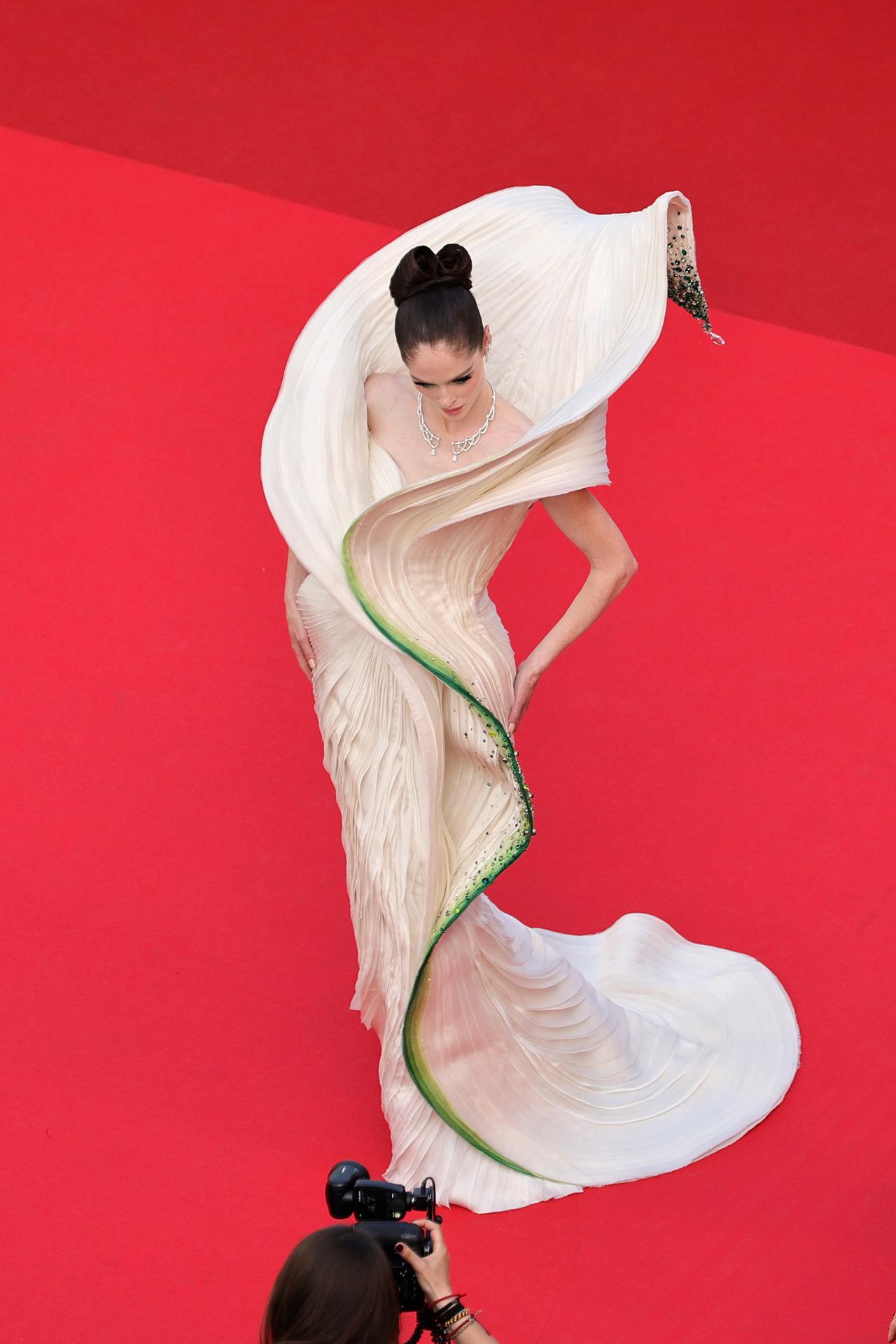 Coco Rocha usó un vestido de Cheney Chan.