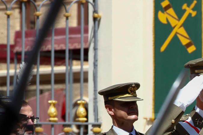 Los reyes de España en la Academia Militar de Zaragoza