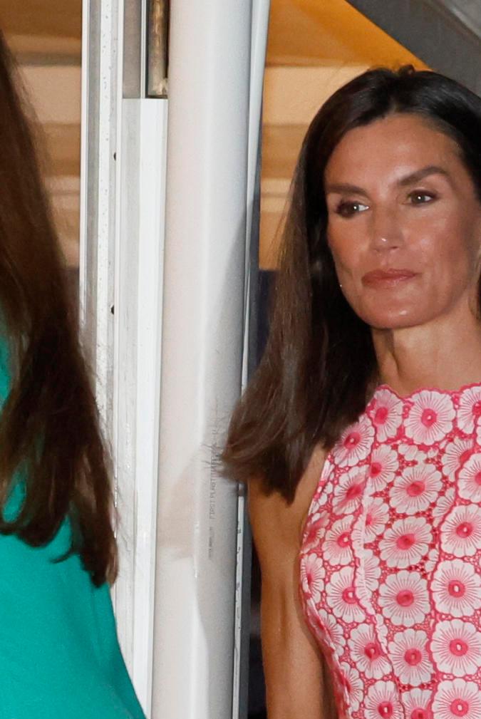 La reina Letizia, y la familia real, cenan en el restaurante Mia, Portitxol, en Palma de Mallorca.