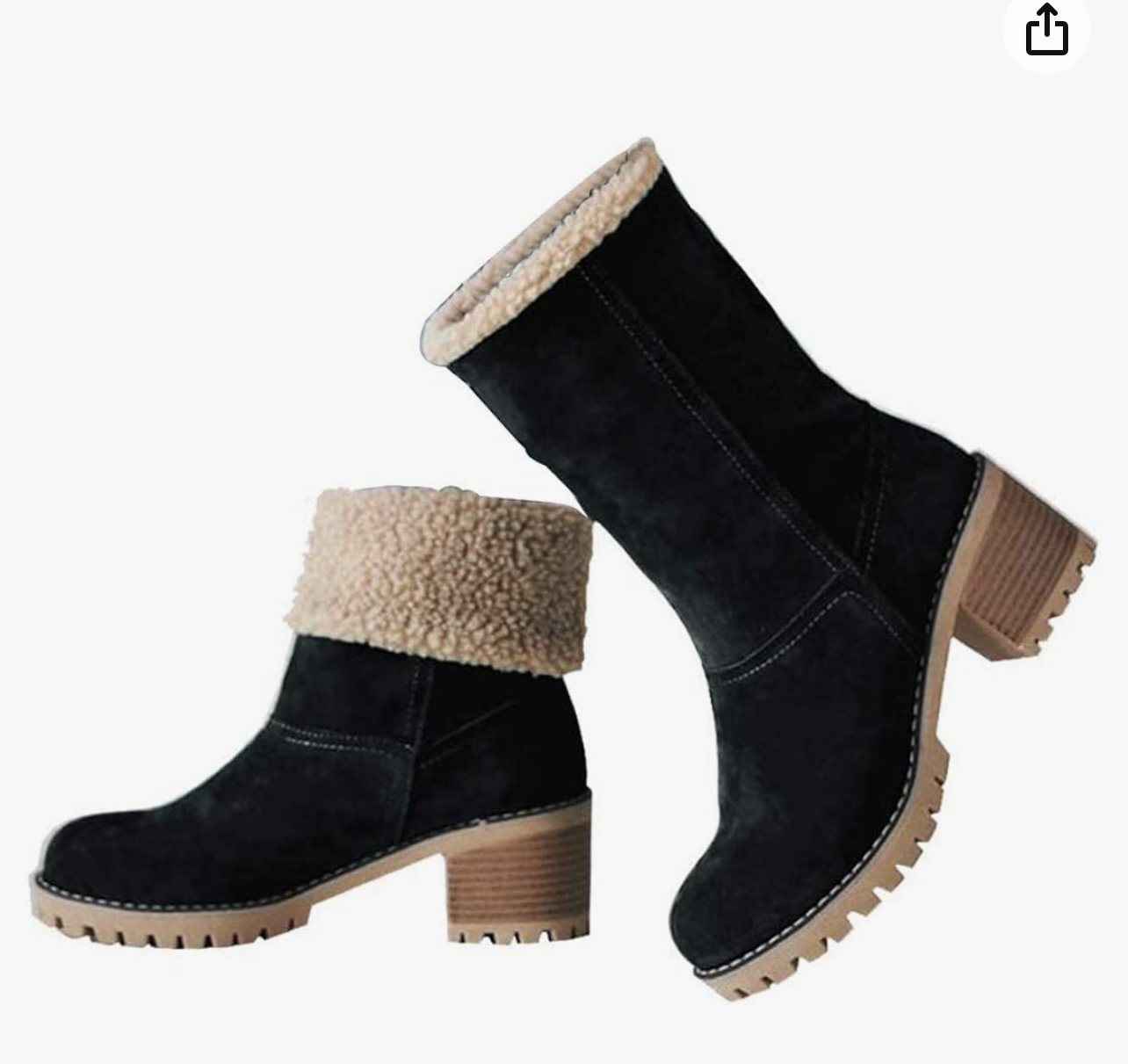 Botas con tacón disponibles en Amazon.