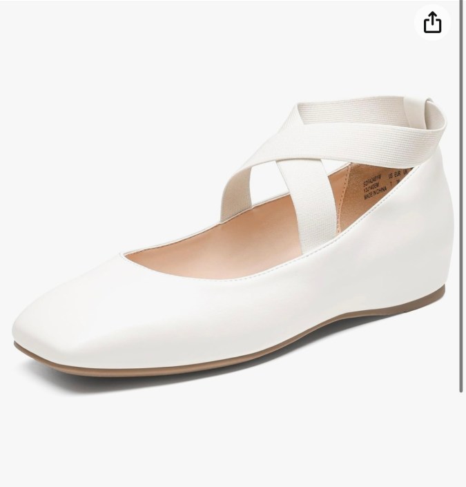 Bailarinas cruzadas disponibles en Amazon.