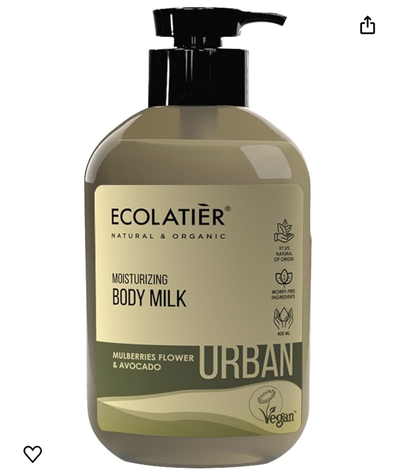 Leche hidratante de Ecolatiér disponible en Amazon.