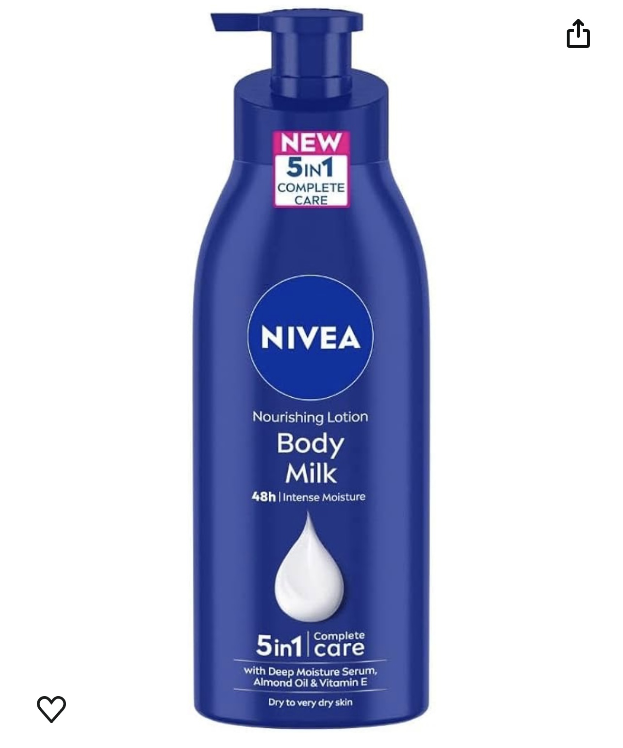 Leche hidratante de Nivea disponible en Amazon.