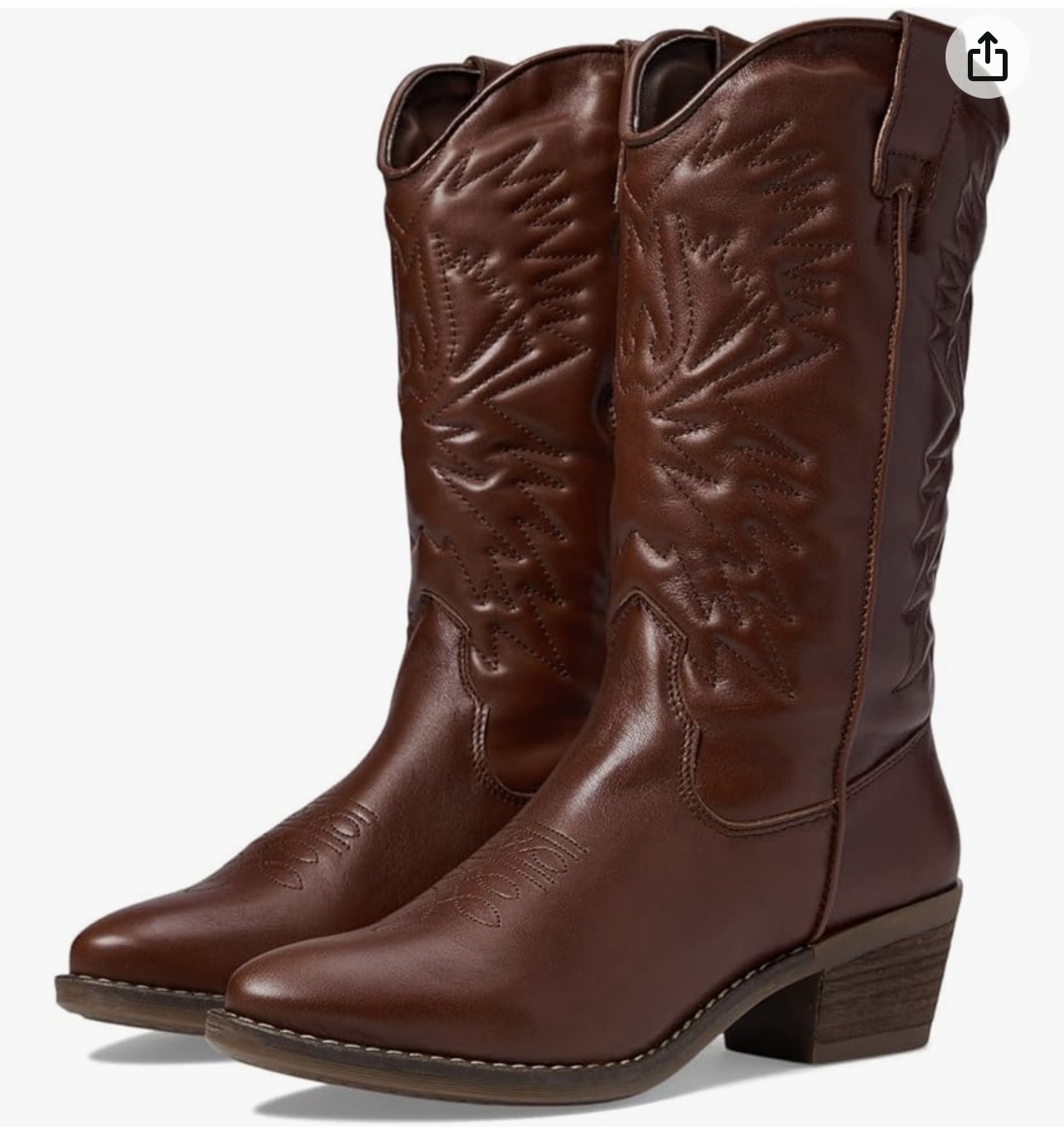 Botas vaqueras de cuero disponibles en Amazon.