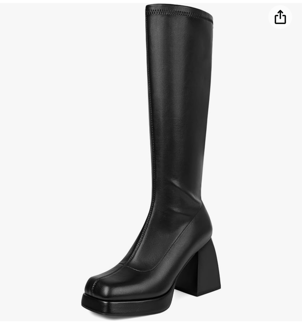 Botas de cuero con plataforma disponibles en Amazon.