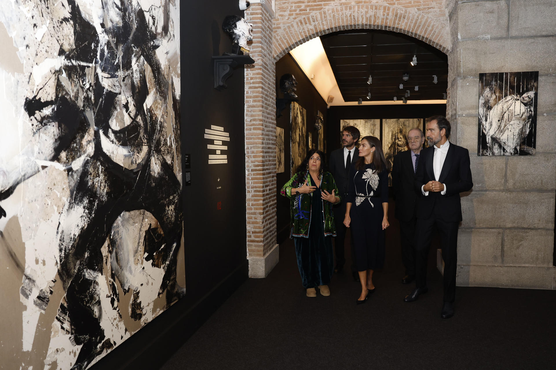 La reina Letizia acude a la inauguración de la exposición 'Goya x Lita Cabellut. Los Disparates'.