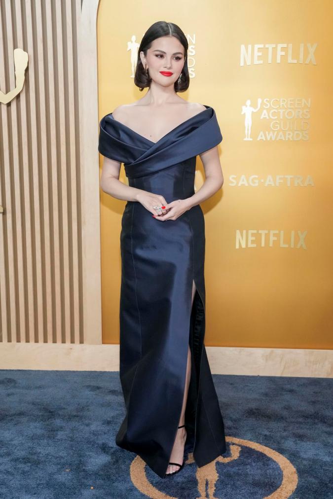 Selena Gomez en la alfombra de los SAG Awards 2025.