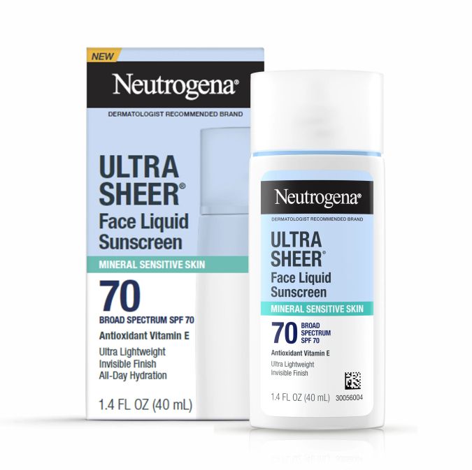 Ultra Sheer Mineral Face Liquid Sunscreen Broad Spectrum SPF 70