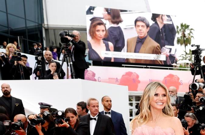Heidi Klum en la alfombra roja del Festival de Cannes.