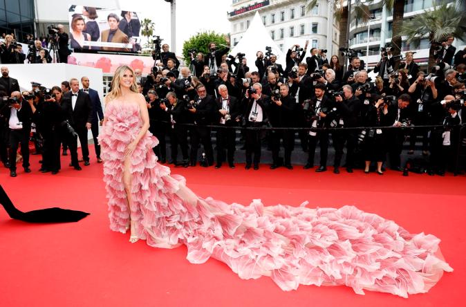 Heidi Klum en la alfombra roja del Festival de Cannes.