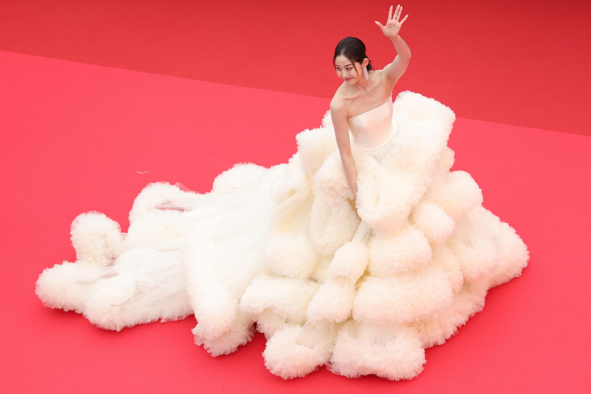 Qianhui Wan en la alfombra roja del Festival de Cannes.