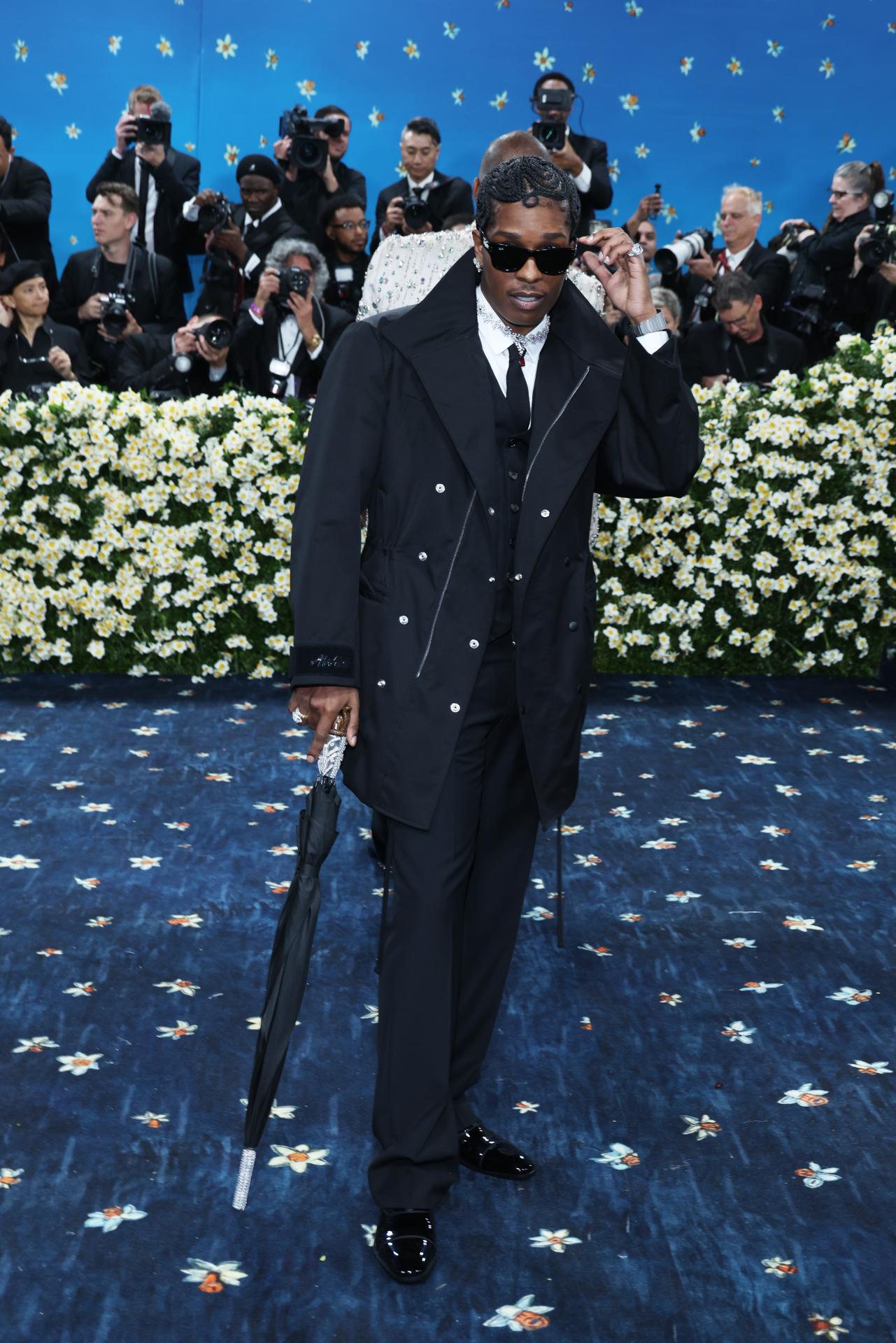 A$AP Rocky en la alfombra de la MET Gala 2025.