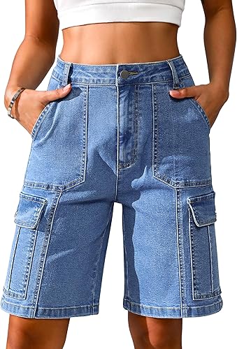 Short largo de mezclilla de Eddoyee, disponible en Amazon